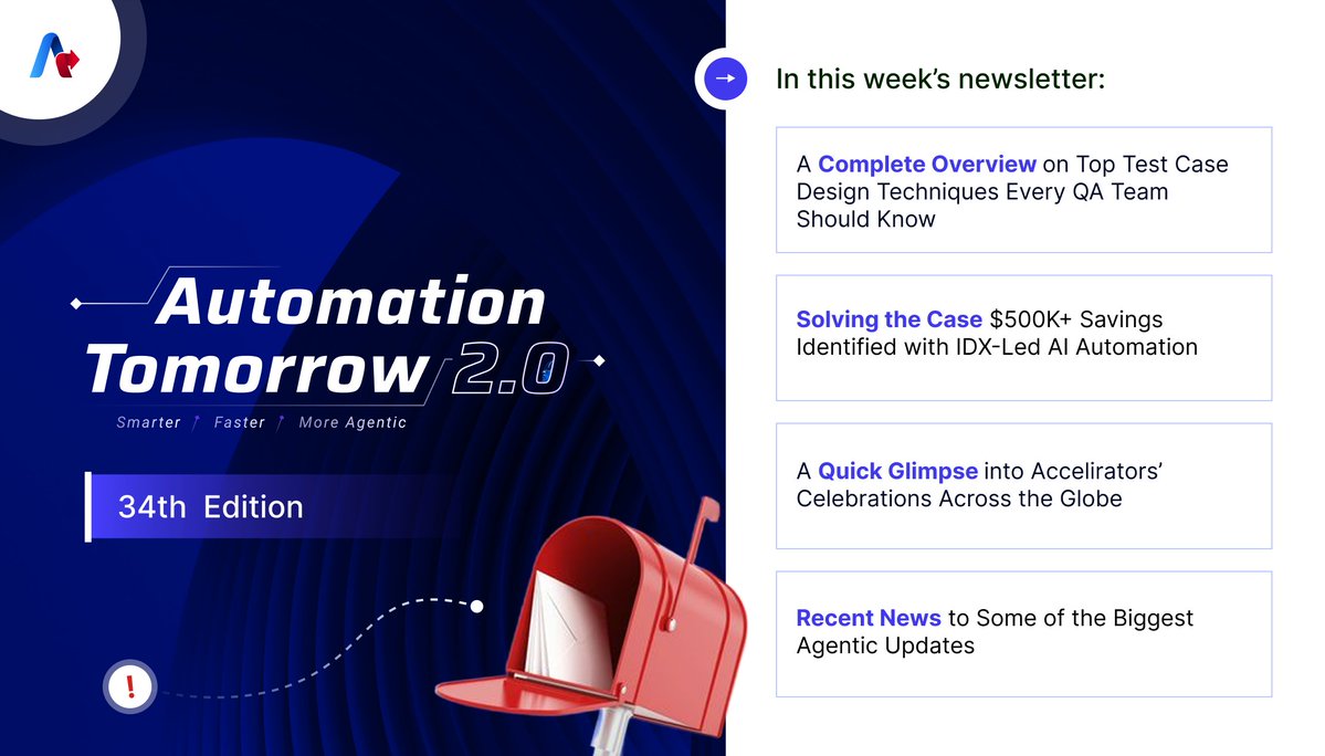 AccelirateInc's tweet image. In this edition of Automation Tomorrow 2.0, we’re sharing fresh perspectives, enterprise AI insights, and the trends shaping what's next.

linkedin.com/pulse/automati…

#AgenticAI #AutomationTomorrow #AIInnovation #DigitalTransformation
#Leadership #Automation #AI