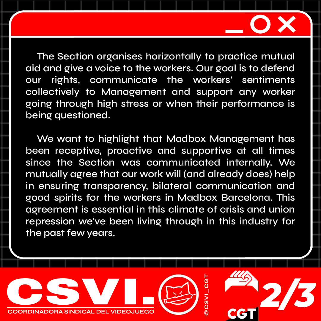 CSVI_CGT's tweet photo. A CGT Union Section has formed at Madbox ✊🔥 https://t.co/4dhcTZtonq