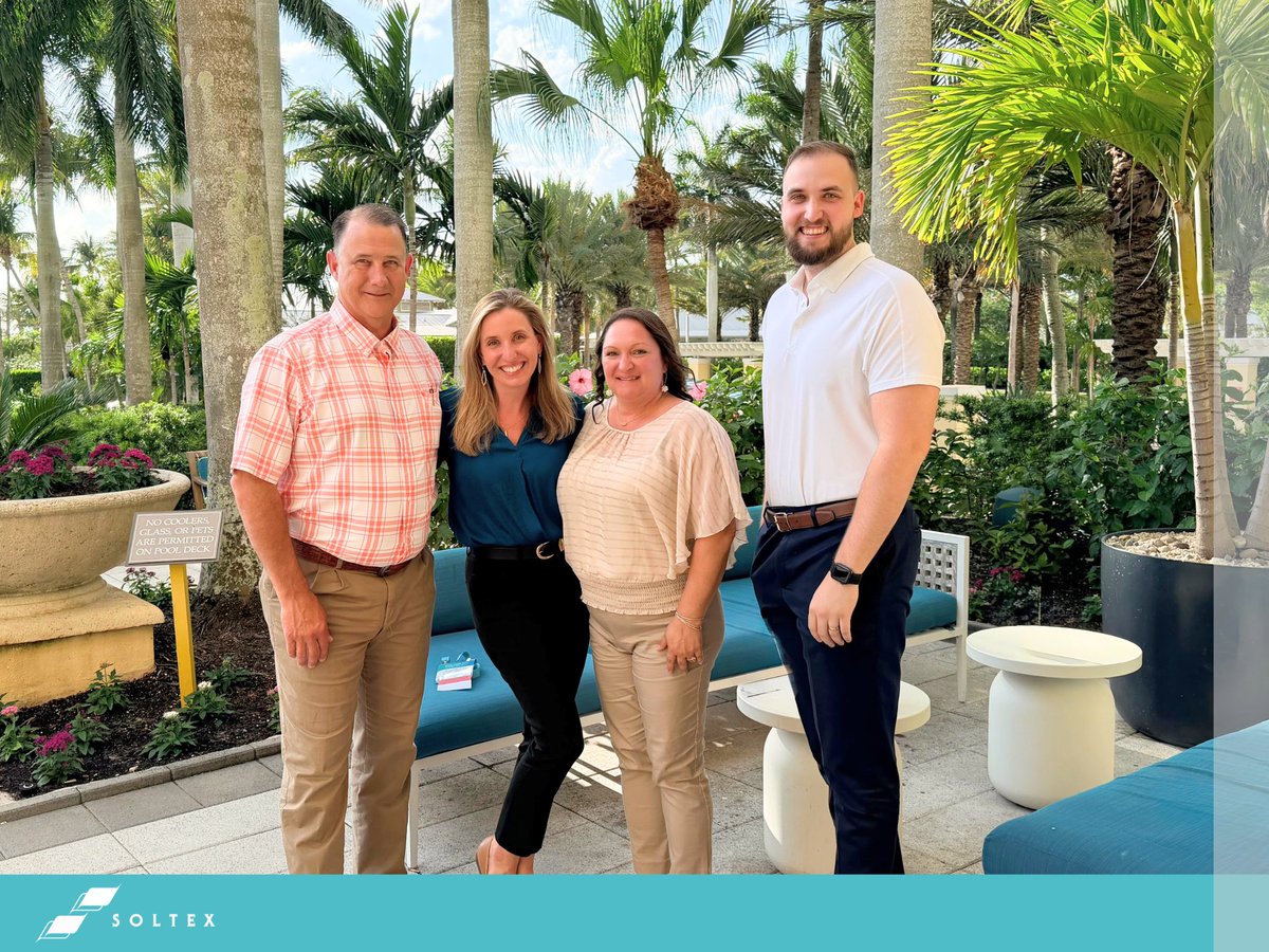 Soltexinc's tweet photo. The Soltex team—John Grimes, Whitney Tristan, Monica Traugott, and Josh Stouder—had a great week at #ILMAEngage2026 in Bonita Springs, Florida. It was a great opportunity to connect with industry partners and professionals and learn more about what’s happening across the lubricant space.

We are also proud to be a Bronze-level sponsor this year and look forward to many more years of involvement. Thanks to @ILMATweets and everyone who helped make this event happen; it was a success as always!

Connect with our team at, https://t.co/dZfSqkathY

#SoltexInc #ILMAEngage2026 #ILMA #Lubricants #ILMAEngage #SoltexTeam #BronzeSponsor