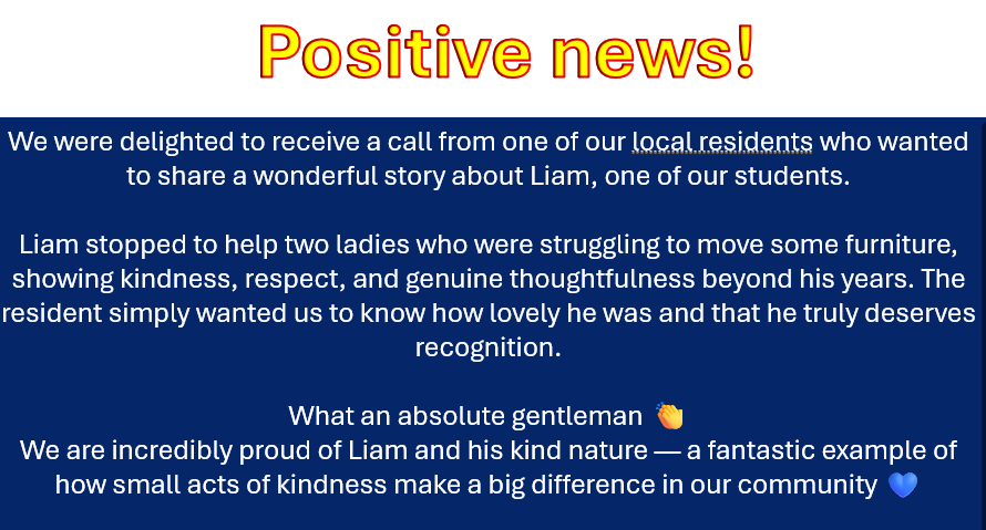 SacredHrtCrosby's tweet image. 🤩 Positive News!
#ProudMoment #CommunityKindness #GoodNews #MakingADifference #RaisingGreatYoungPeople