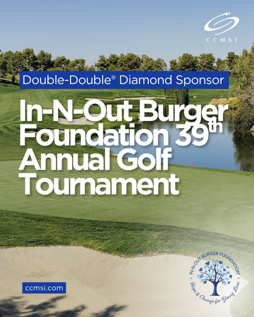 CCMSI_TPA's tweet image. Coming up next week!

CCMSI is proud to support the In-N-Out Burger Foundation® Golf Tournament as a Double-Double® Diamond Sponsor—an event that brings together partners committed to making a meaningful difference.

#ccmsi #communityimpact #givingback #partnership
