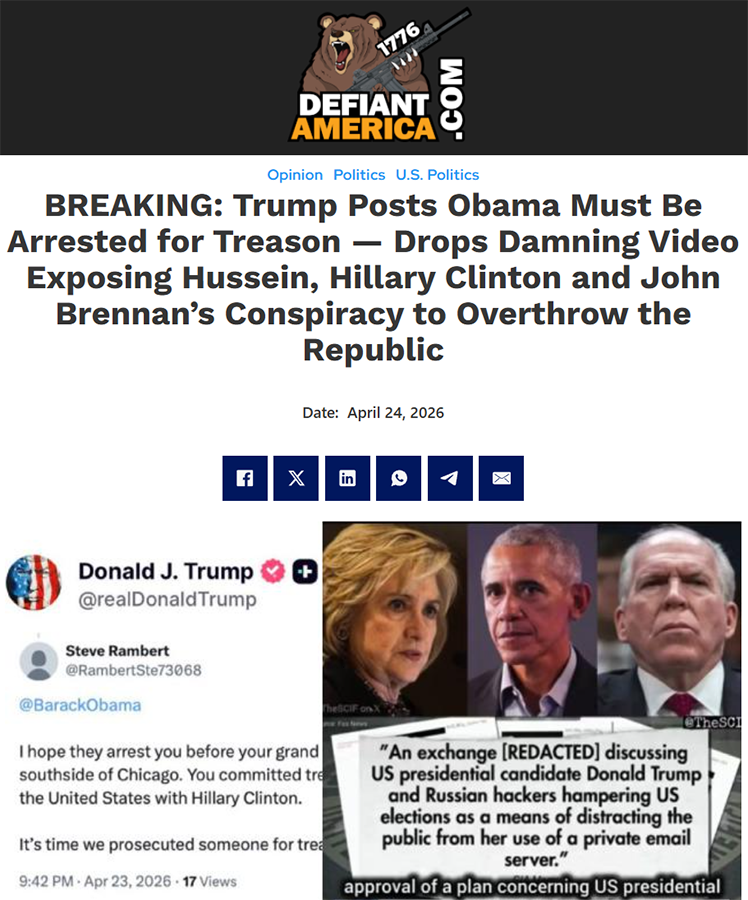 UPMHPM's tweet image. This! 👇🏻🧐 Are these going to be the first arrests? 🤔  #LockHimUp #LockHerUp #Treason #NCSWIC 
defiantamerica.com/breaking-trump…