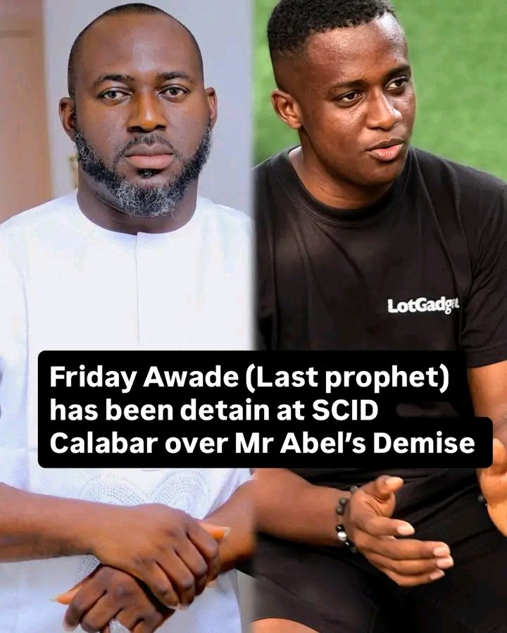 Breaking News: Police affirm having Friday Awade in their custody (Last prophet) as he’s been detain at SCID Calabar over Mr Abel’s Demise for investigation purposes.
It's said that, Mr Abel due to his skill for photography, attended Mr award’s event where this incident occurred.