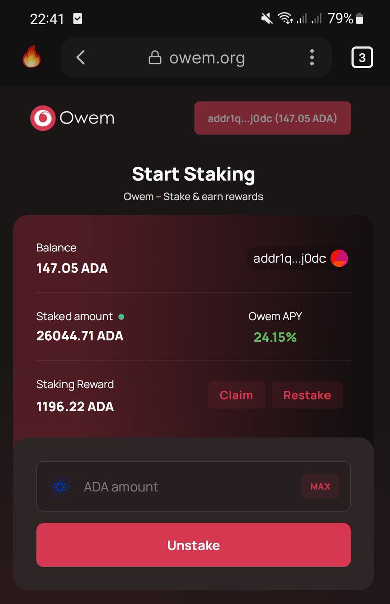 neoviipers's tweet photo. @Cardanians_io Isn't the time to claim the reward or restake it again? https://t.co/CPGO57BKLu