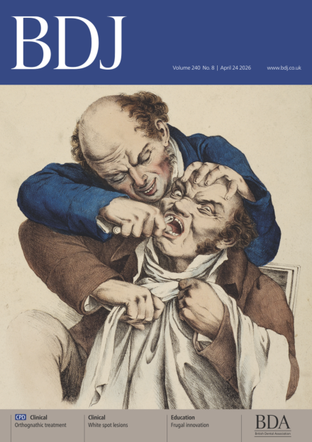 The_BDJ's tweet photo. 🆕 NEW ISSUE | BDJ | Volume 240, Issue 8 

What’s inside this issue:

🦷 Orthognathic cases✨ White spot lesions 😌 Conscious sedation

📖 Read the full issue now  https://t.co/NrCwQt9VgL https://t.co/rEIyVIR76B