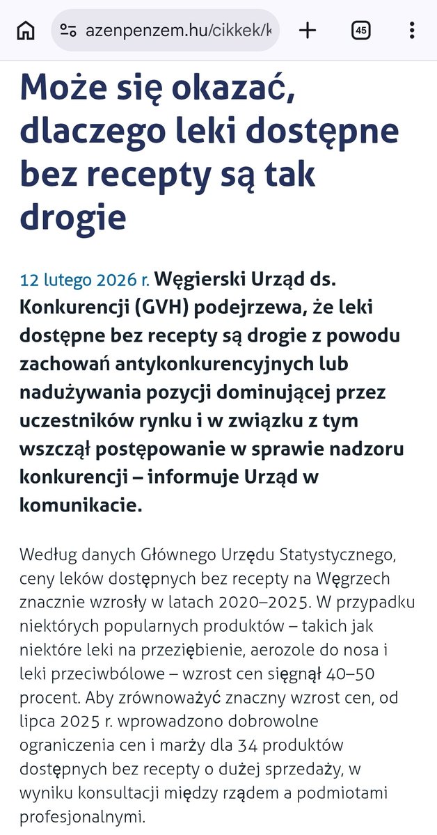 Lucas_pharmacy's tweet photo. Węgry mogą być ważnym punktem odniesienia dla Polski 🇭🇺➡️🇵🇱

Wprowadzony tam model rynku aptecznego — obejmujący https://t.co/TR7aJaPuWY. odpowiednik „Apteki dla Aptekarza”, ograniczenia własnościowe oraz limit liczby aptek — doprowadził do istotnych zmian strukturalnych.

Efekty?
📉 Spadek liczby aptek (ok. 200 placówek)
📉 Presja na rynek i spadek dostępności usług farmaceutycznych.

W odpowiedzi systemowej pojawiło się rozwiązanie określane jako „apteka bez farmaceuty” ⚠️ — mające utrzymać dostępność dystrybucji leków mimo niedoborów kadrowych.
To pokazuje pewien mechanizm:
nadmierne regulacje mogą prowadzić do skutków odwrotnych od zamierzonych.

➡️ Zamiast wzmacniać zawód farmaceuty — mogą ograniczać jego realną obecność w systemie.
➡️ Zamiast stabilizować rynek — mogą wymuszać rozwiązania zastępcze.

Warto zadać pytanie:
czy obecny kierunek regulacyjny w Polsce nie niesie podobnych ryzyk?

Dyskusja o przyszłości rynku aptecznego powinna uwzględniać doświadczenia innych krajów — zanim pojawią się trudne do odwrócenia konsekwencje.

Źródła filmu i screenów:
@KancelariaSejmu

https://t.co/mgjSxMiZFN

https://t.co/6Rc8vEIuC2

@donaldtusk
@KosiniakKamysz
@wlodekczarzasty
@adamSzlapka
@MaciejBerek
@MZ_GOV_PL
@KaKacperczyk
@GIF_GOV_PL
@NPietrykowski50
@meysztowicz 
@JoannaWicha
@ZanetaSliwowska
@WioletaTomczak
@Szymanowska2050
@BodnarIzabela
@Paslawska
@bozenalisowska
@PolaMatysiak
@M_Jozefaciuk
@PracodawcyRP