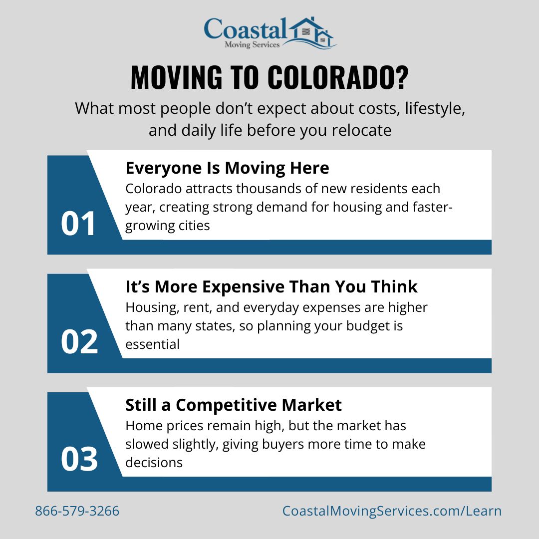 MoveWithCoastal's tweet image. Moving to Colorado?
It’s not just mountain views and outdoor living.

Higher costs, altitude changes, and fast weather shifts can surprise you if you’re not prepared.

Know before you move: coastalmovingservices.com/city-state-gui…

#MovingToColorado #RelocationTips #MovingGuide