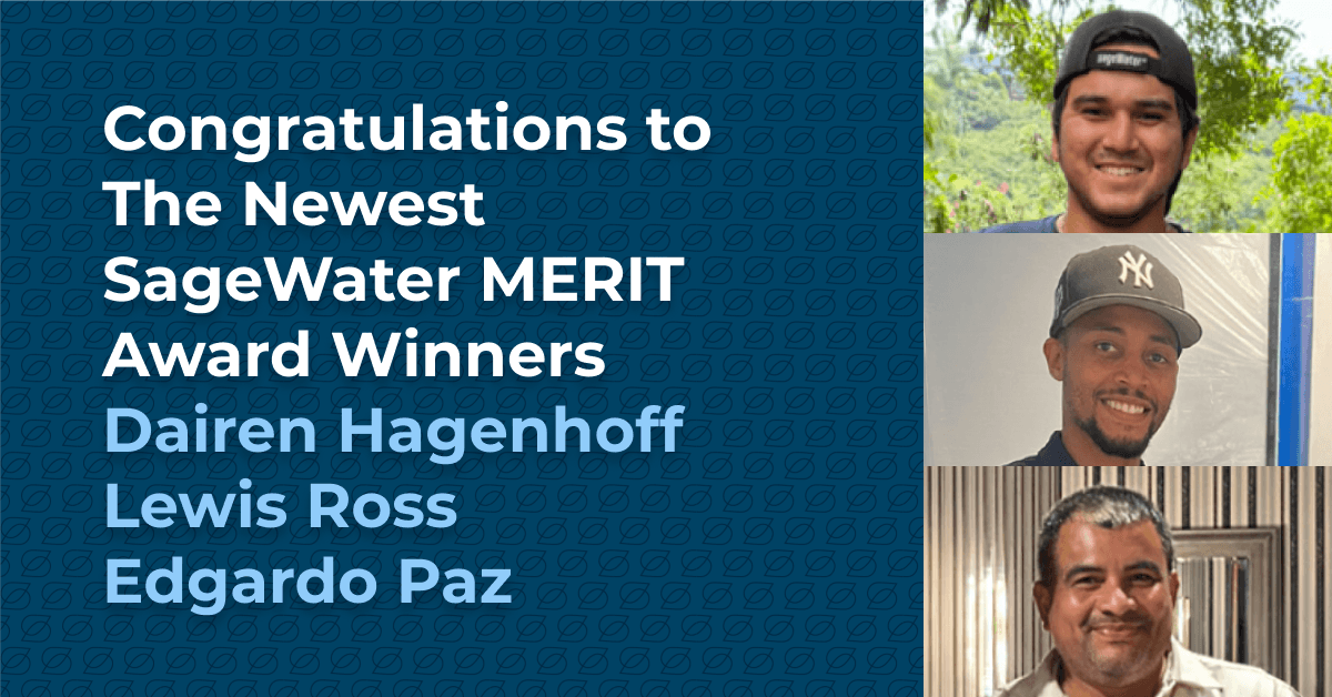 SageWater's tweet photo. Today, we're proud to recognize 3 recipients of the SageWater MERIT Award, highlighting employees who exemplify our values: Motivation, Empathy, Results, Integrity, and Thoughtfulness.

🏆 Dairen Hagenhoff
🏆 Lewis Ross
🏆 Edgardo Paz

Congratulations on this well-deserved honor! https://t.co/Xu1VDW1Cwk