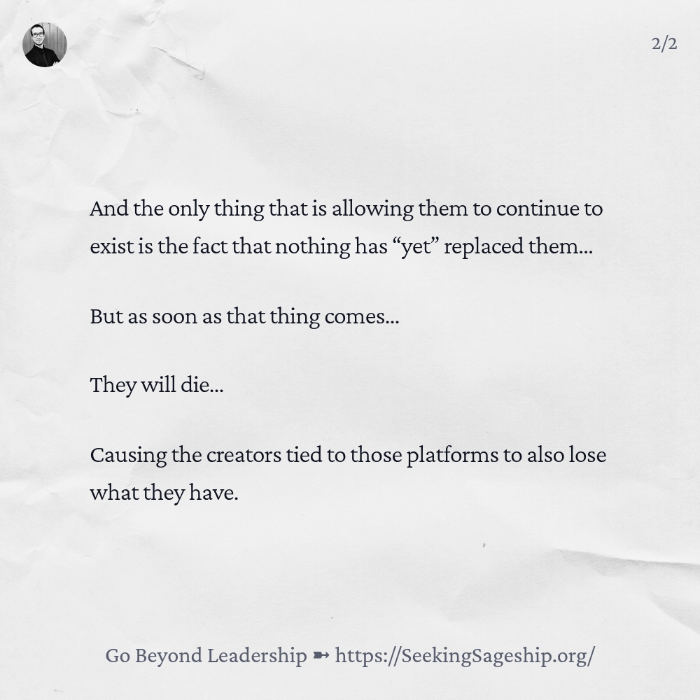 YourGuideCody's tweet image. From Yesterday's Article: Death Of The Creator Economy - What Replaces It?

#Creator #CreatorEconomy #Entrepreneurship #SocialMedia #Future #Psychology #Business #Strategy #Sageship #Leadership