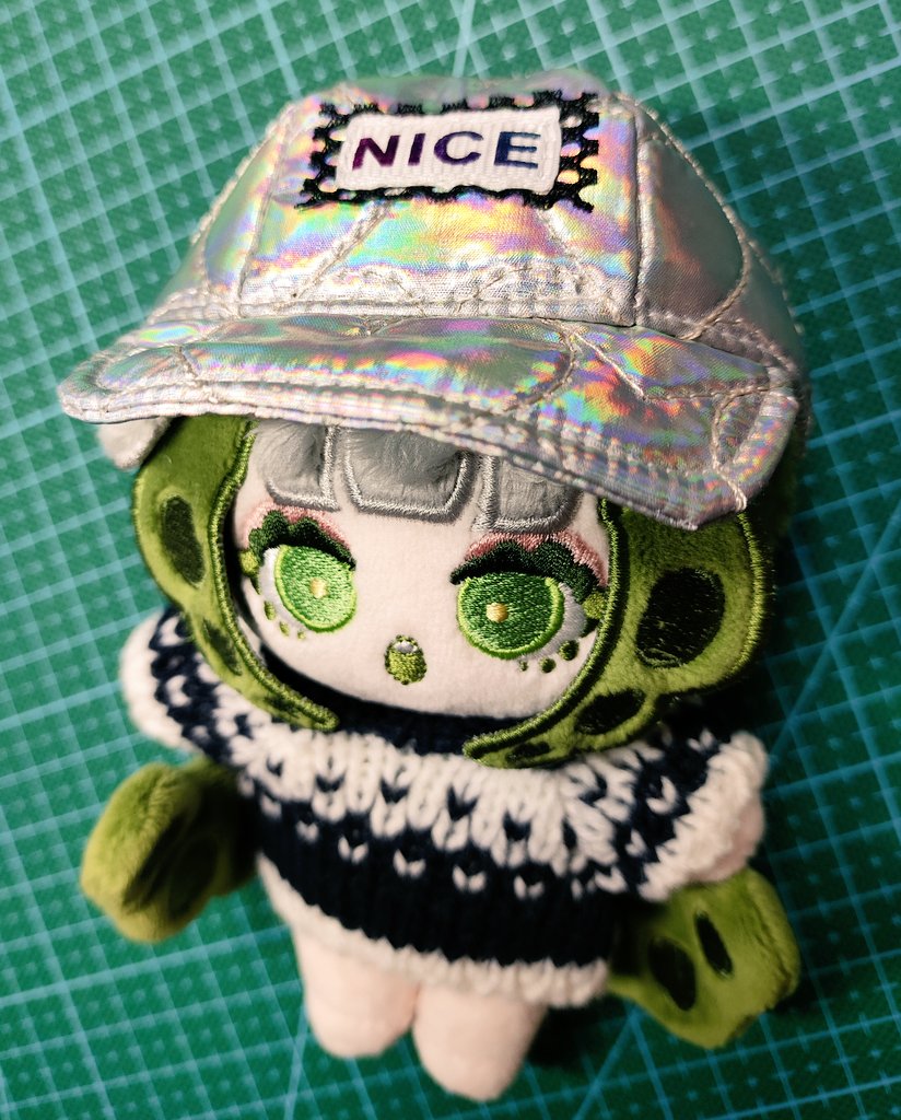 ちびぐるみサイズのキャップ、棉花娃娃10cmちゃんにもピッタリです☺️✨