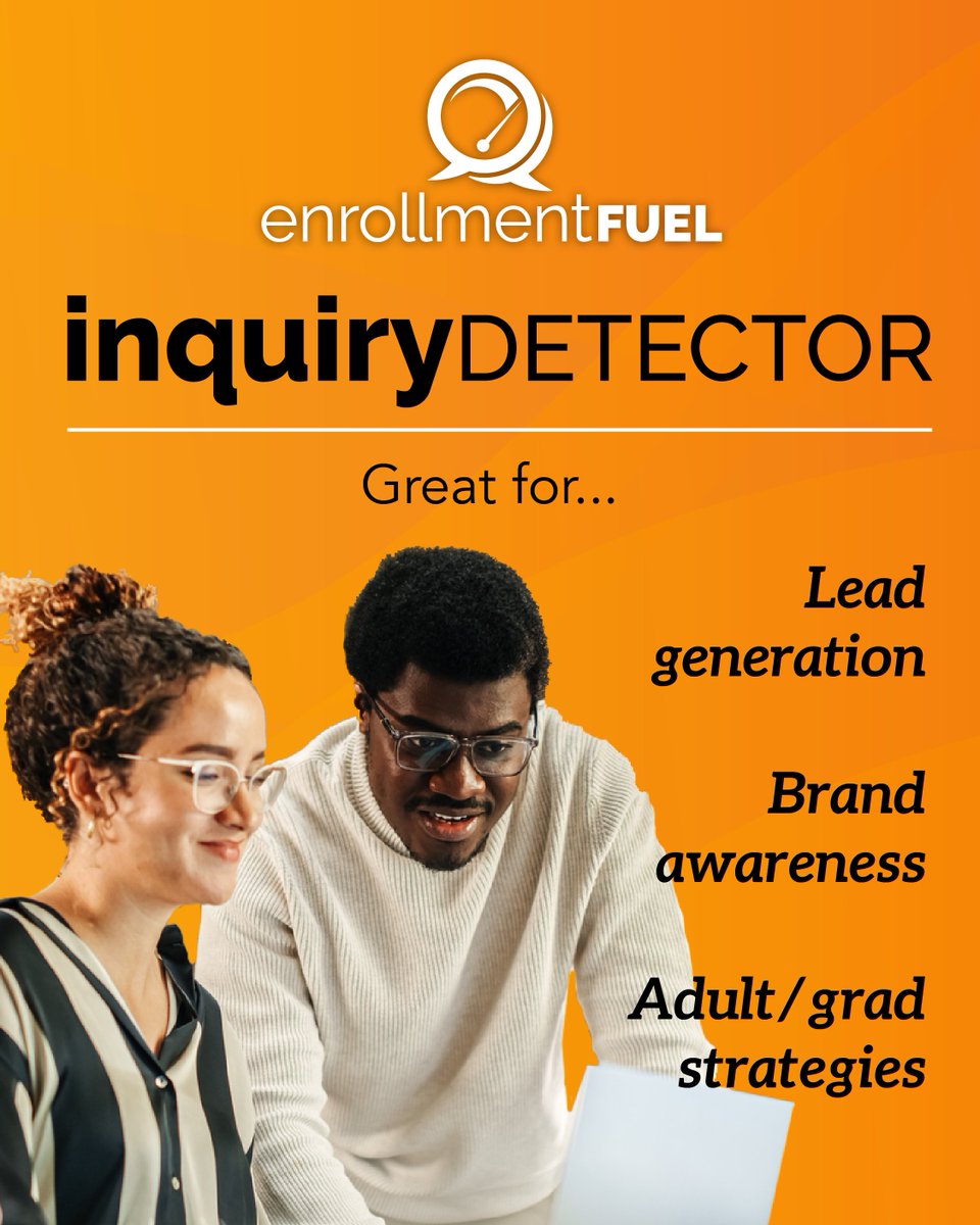 EnrollmentFuel's tweet photo. Stealth visitor tracking has never been more intentional and effective! Looking for a fresh approach to #studentsearch backed by data and proven with results? Chat with us and learn more about inquiryDETECTOR and other #highered marketing solutions. https://t.co/VjQrnUWcGf https://t.co/QHqJ7Duk5I