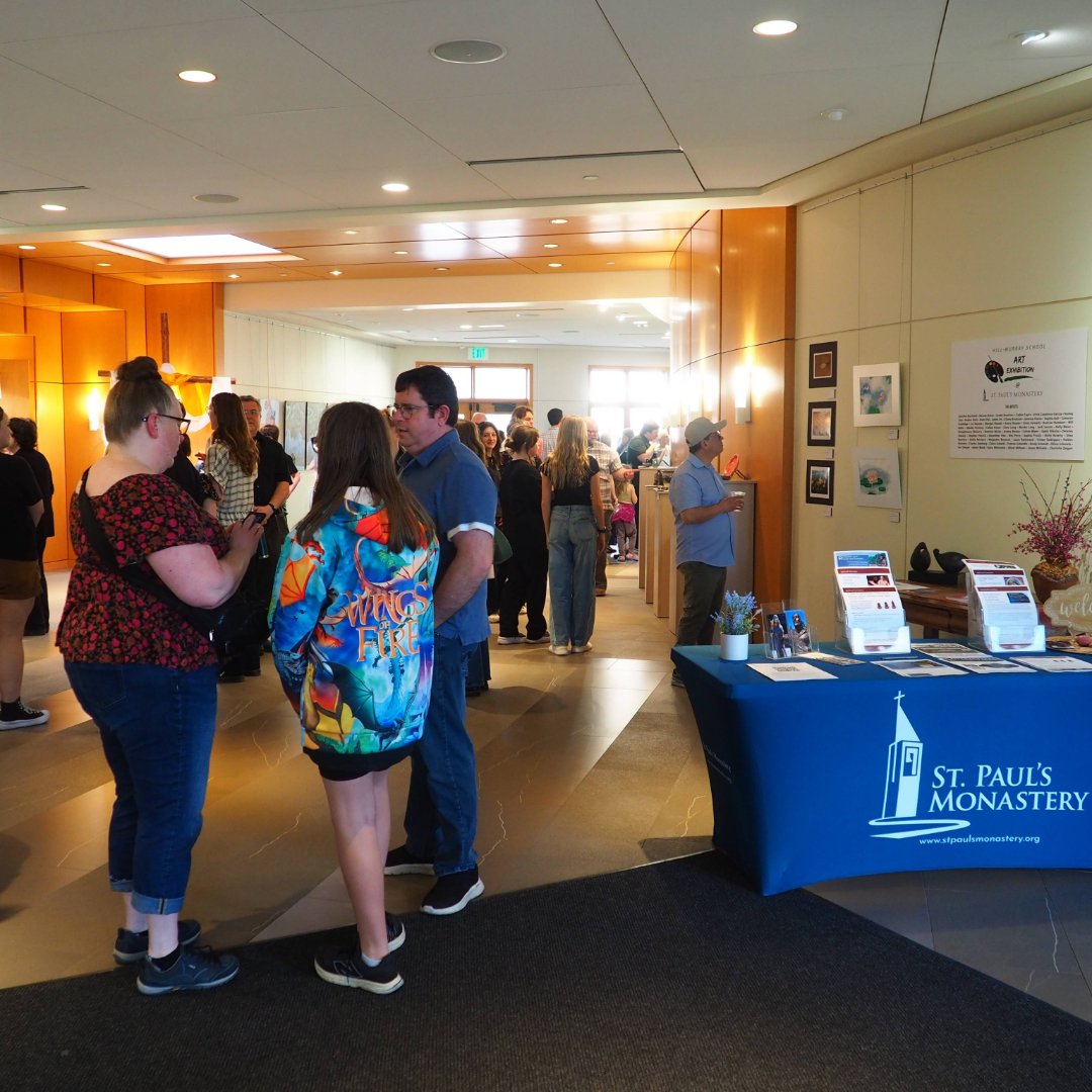 st_monastery's tweet photo. A special Wednesday at the Monastery ✨

We celebrated our volunteers and hosted Hill-Murray’s Student Art Gallery Opening &amp; Awards Reception. Thank you to those who filled the Monastery space with creativity and joy.

Congrats to all the students who participated. https://t.co/qUuw5xcYbo