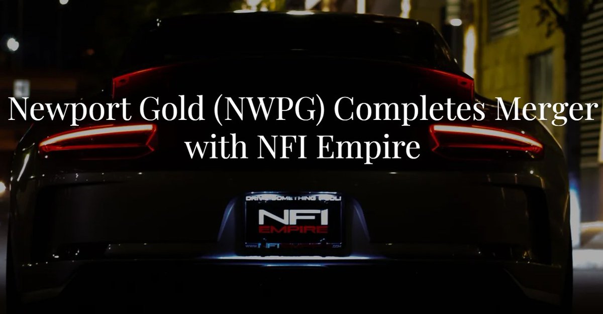 stockzeus's tweet image. $NWPG Newport Gold, Inc. announced that it has completed its merger with NFI Empire Group of Companies ("NFI Empire"), a profitable and rapidly scaling automotive business.
#FridayThoughts
@Newport_Gold
@SCStocks
accessnewswire.com/newsroom/en/ne…