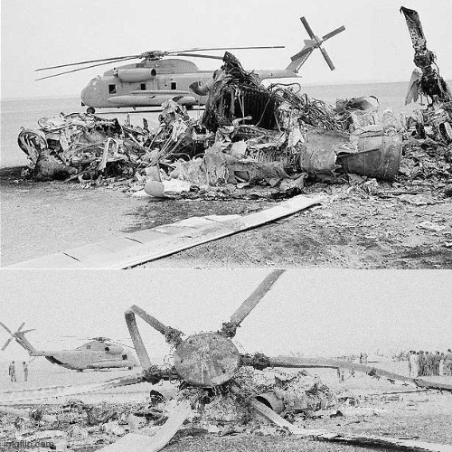 LiamOMaraIV's tweet image. #JimmyCarter played into #Khomeini's hands in the #IranianRevolution by approving #OperationEagleClaw. When it failed in 1980 on #ThisDayInHistory, killing eight servicemen, it fed anti-US rhetoric, as Iran's secular president was working to end the #IranHostageCrisis peacefully.