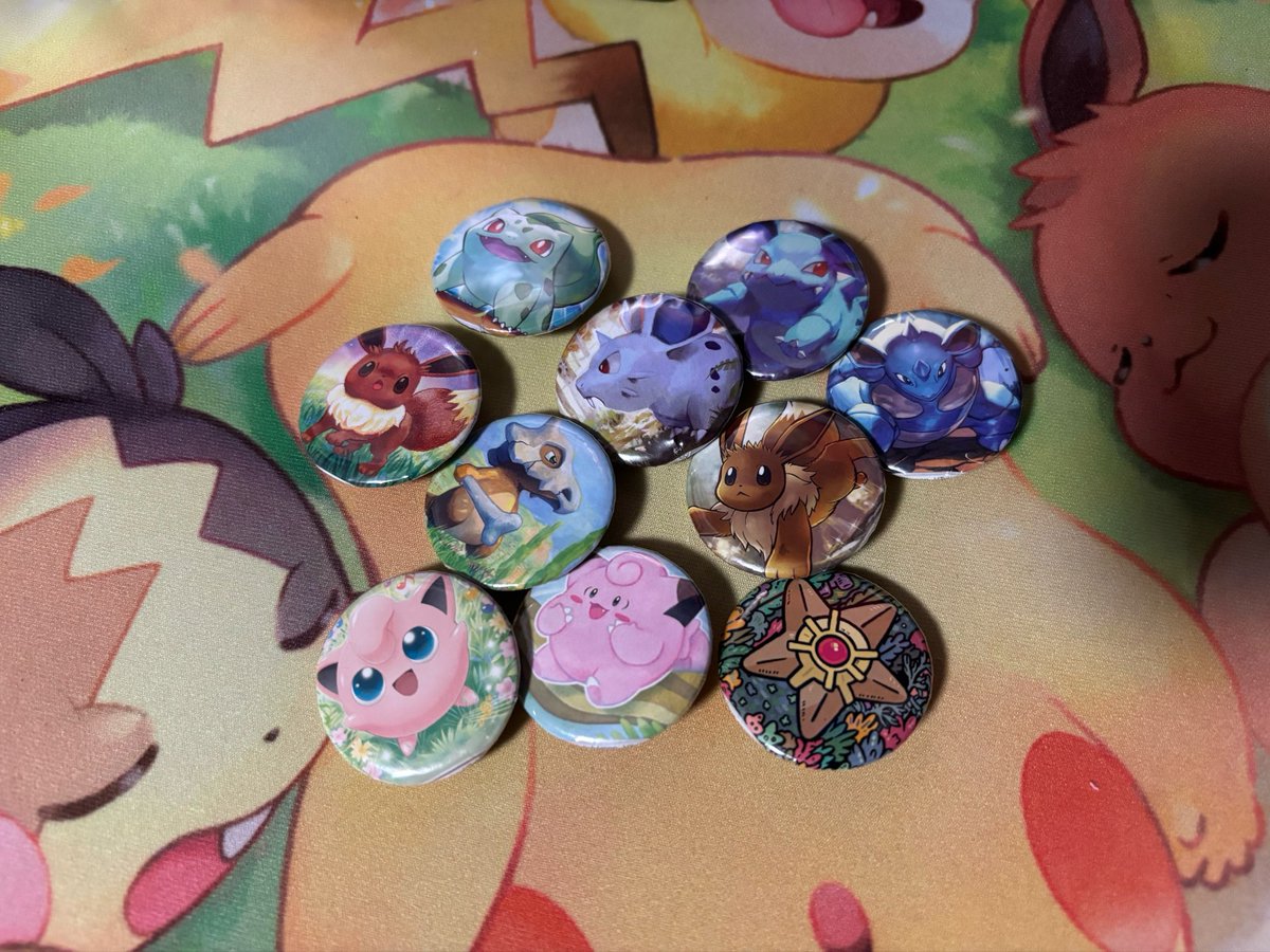 behnjimon's tweet photo. Made some Pokemon pins for my wife’s coworkers ☺️ https://t.co/DZGCczgsOs