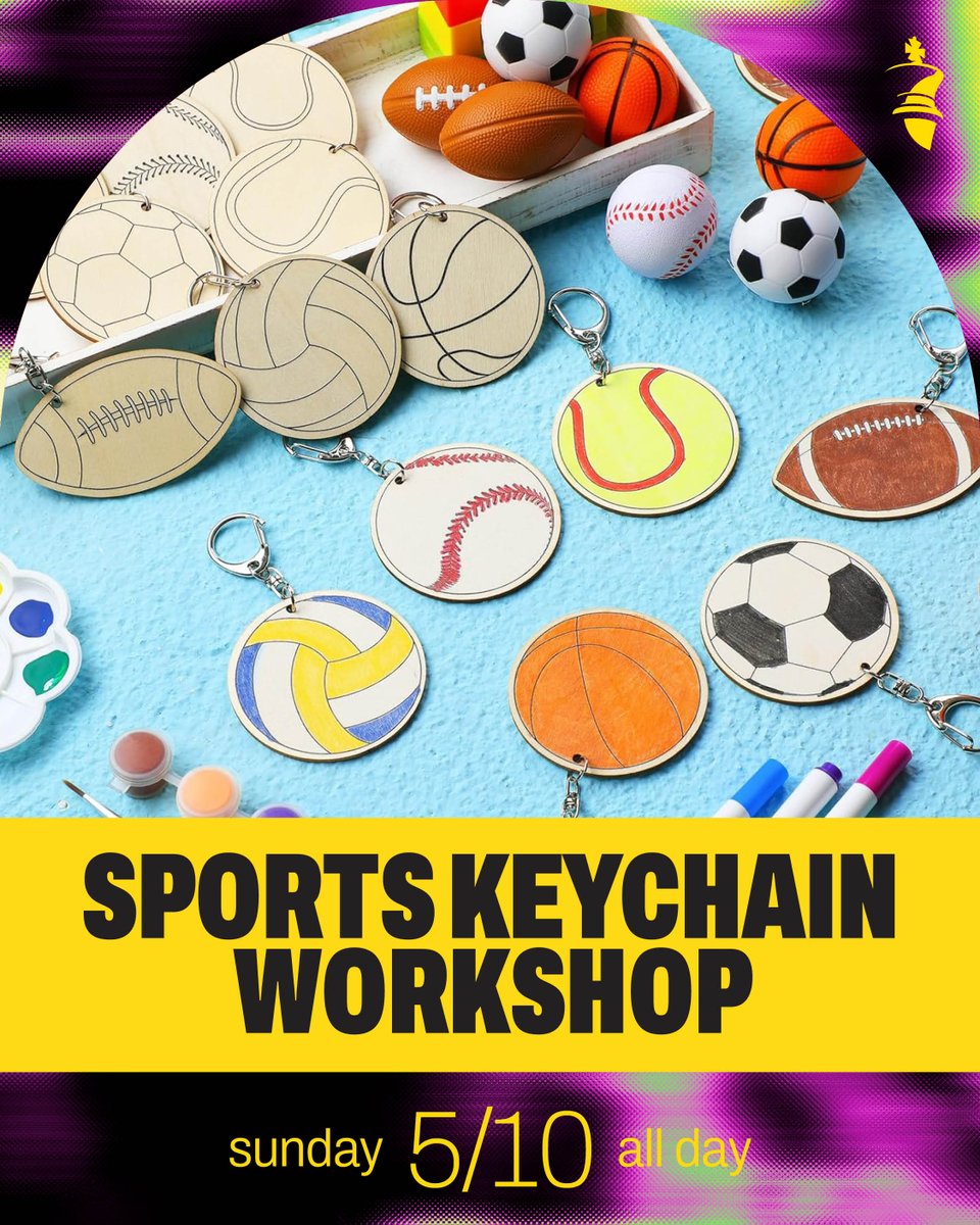 WorldChessHOF's tweet image. Next month! Drop in and get creative at our Sports Keychain Workshop! 🏀✨ 

Open all day and perfect for all ages. Customize your own keychiain and take a piece of the game home with you! 

#worldchesshof #thingstodostl #stlevents
