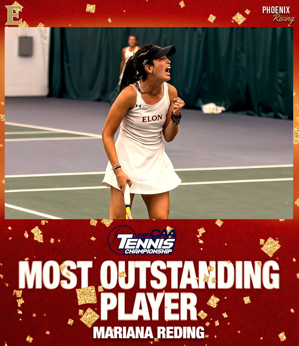 ElonWTennis's tweet image. Simply Mar-velous! 🤩

After going 4-0 across singles and doubles last weekend, Mariana Reding has been named the Most Outstanding Player of the CAA Tournament! 👏

📰 tinyurl.com/4bu6myux

#PhoenixRising | #EUWT