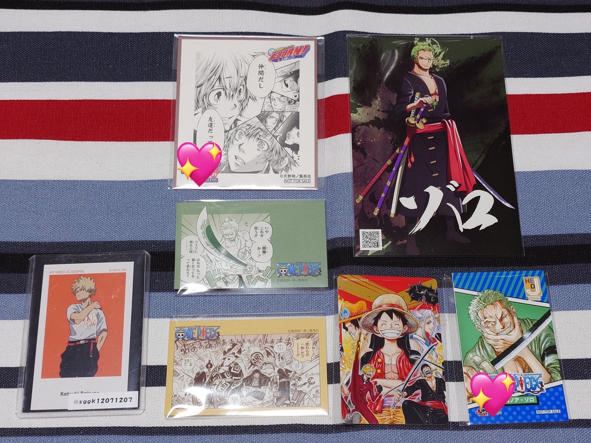 rsrs0a's tweet photo. @sggk12071207 はじめまして、こんばんは。検索よりお声がけありがとうございます◎
ヒロアカのみ交換が決まりましたので、爆豪(10周年)、呪術廻戦↔︎画像💖2点の交換は可能でしょうか？ご検討よろしくお願いいたします。 https://t.co/BhT0qpkjXo