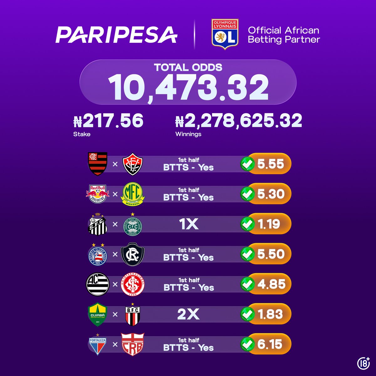 PariPesa Nigeria | Freebets | Sports betting tweet media