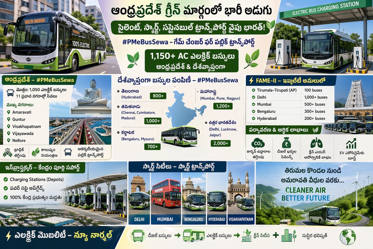 CRDSChamarru's tweet image. AndhraPradesh #ElectricVehicles #PMeBusSewa #GreenMobility #IndiaDevelopment #SustainableFuture #EVRevolution #PardhaTalks