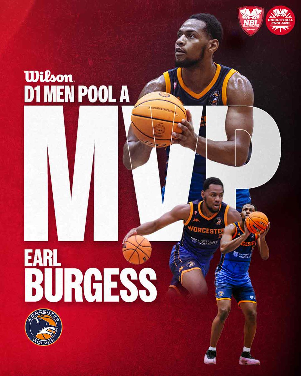 UW_Wolves's tweet image. 🏆EARL BURGESS NBL1 POOL A MVP🏆

Congratulations to @Earlburge03 who in his debut season has clinched the MVP award for @NBLengland
NBL1 Pool A!  

EFF 573.0 2⃣
RPG 10.5 7⃣
PPG 18.5 🔟
FG% 57.2
FT% 69.6

Congratulations on an amazing season Earl!

#WolfPack #MVP #NBL2526 #Winner