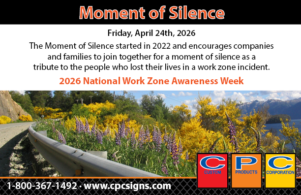cpcsigns's tweet photo. Please join us in a moment of silence to remember the lives of those lost in work zone accidents. #NWZAW #WorkZoneSafety https://t.co/7b9CEU6lht
