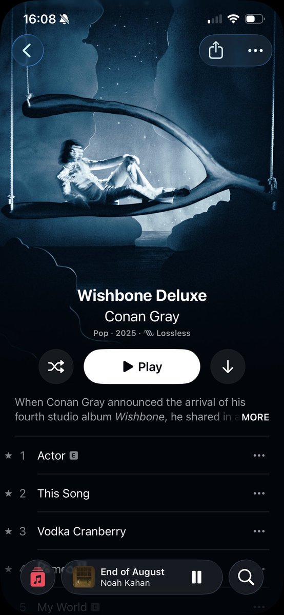 worldoftinashe's tweet photo. now time to listen to the new albums that got released and the first batch is:
#TheGreatDivide by @NoahKahan
#Wishbone (Deluxe) by @conangray
#BeforeIForget (Deluxe) @thekidlaroi
and #Reverie by @LoloZouai 🖤 https://t.co/M0sleSuzR7