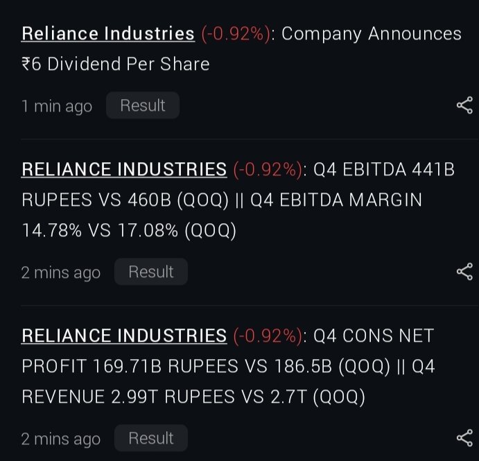 optionbuyer009's tweet image. #Reliance #Mukesh #Monday

#Nifty #banknifty #stockmarket #IPL #Trump #Iran #Crude

Either not as bad as expected 

Or 

Worse than expected 

Side ways nahi ho na mangta