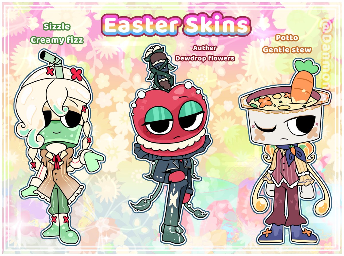 Danmonca7's tweet image. My some Ocs in Easter skins🐰🌸🍫

#dandysworld #dandysworldoc #easter