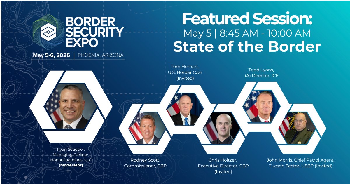 border_security's tweet image. State of the Border at #BSE2026

Frontline perspectives on narcotics trafficking, transnational crime, illegal immigration, and the evolving threat environment.

📍 Phoenix
🗓️ May 5 | 8:45–10:00 AM
👉 bordersecurityexpo.com

#BorderSecurity #LawEnforcement #HomelandSecurity