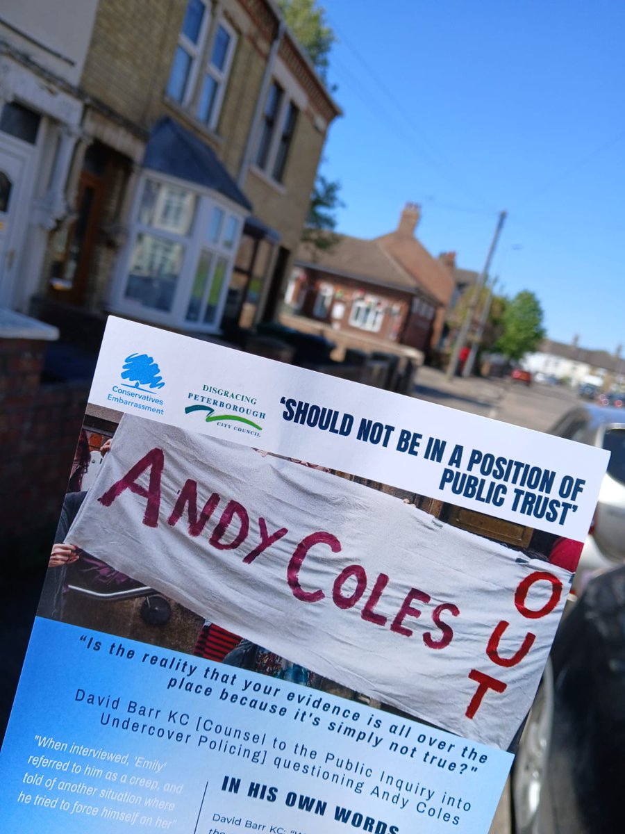 out_of_lives's tweet image. Good to see the people of Peterborough are being fully informed about the back-story of one of their candidates in the local elections. #spycops #NoExcuses