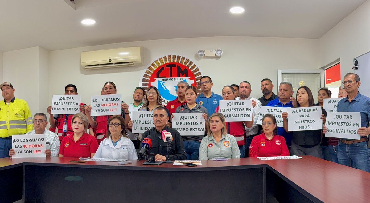 CTM Hermosillo convoca a concentración masiva por el Día del Trabajo. El líder cetemista, Oscar Ortiz Arvayo, informó que el 1 de mayo a las 10:00 horas se reunirán en el Centro de Usos Múltiples, ante el crecimiento de la organización que agrupa a cerca de 40 mil trabajadores.