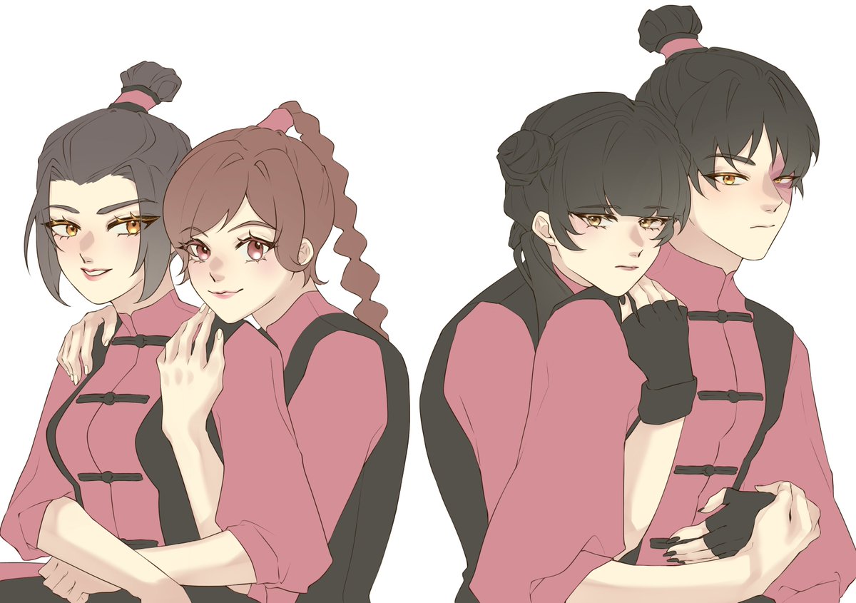atlunescape's tweet image. Fire siblings and their 🔥 girlfriends

#maiko #tyzula