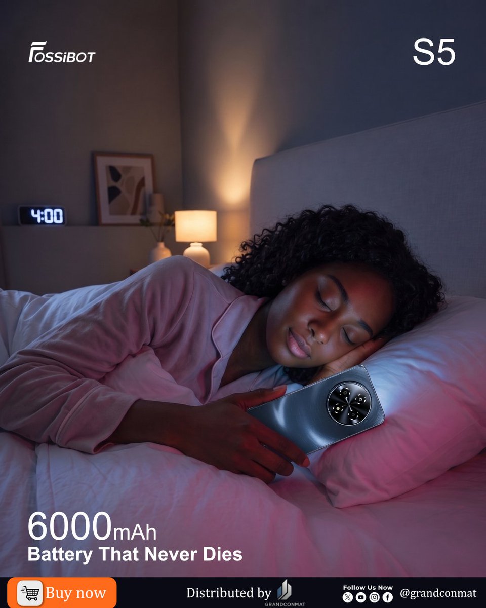 FossibotNigeria's tweet image. With 6000 mAh battery 🔋,the fossibot S5 will last you your whole,you'll sleep before you need your next charge 

#battery #techreview #phone #nigeriatech
