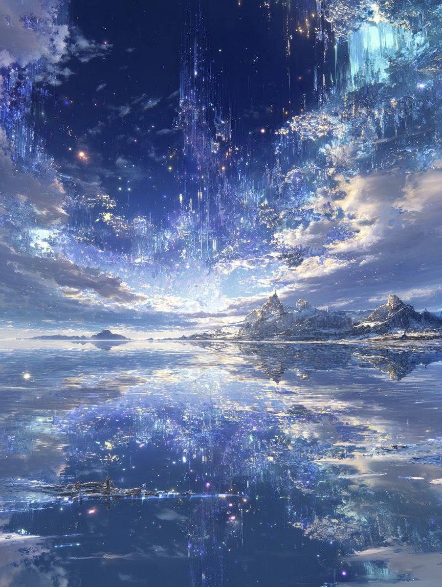 himino_aiart's tweet photo. 空と海の境界が、ほどけていく。 https://t.co/LqPddQIuIy
