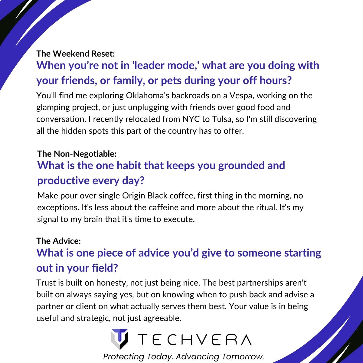 techveraIT's tweet image. Meet our Director of Partnerships (and single-origin black coffee expert), Gabriel Sierra.

We’re proud to have a leader who values strategy, community impact, and a seriously good cup of coffee!

#LifeAtTechvera #MeetTheTeam #CompanyCulture #PartnershipPro #VespaVibes