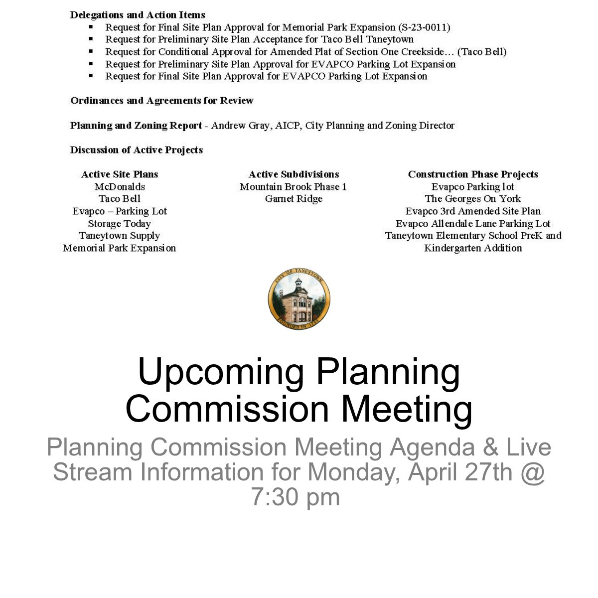 City of Taneytown tweet media