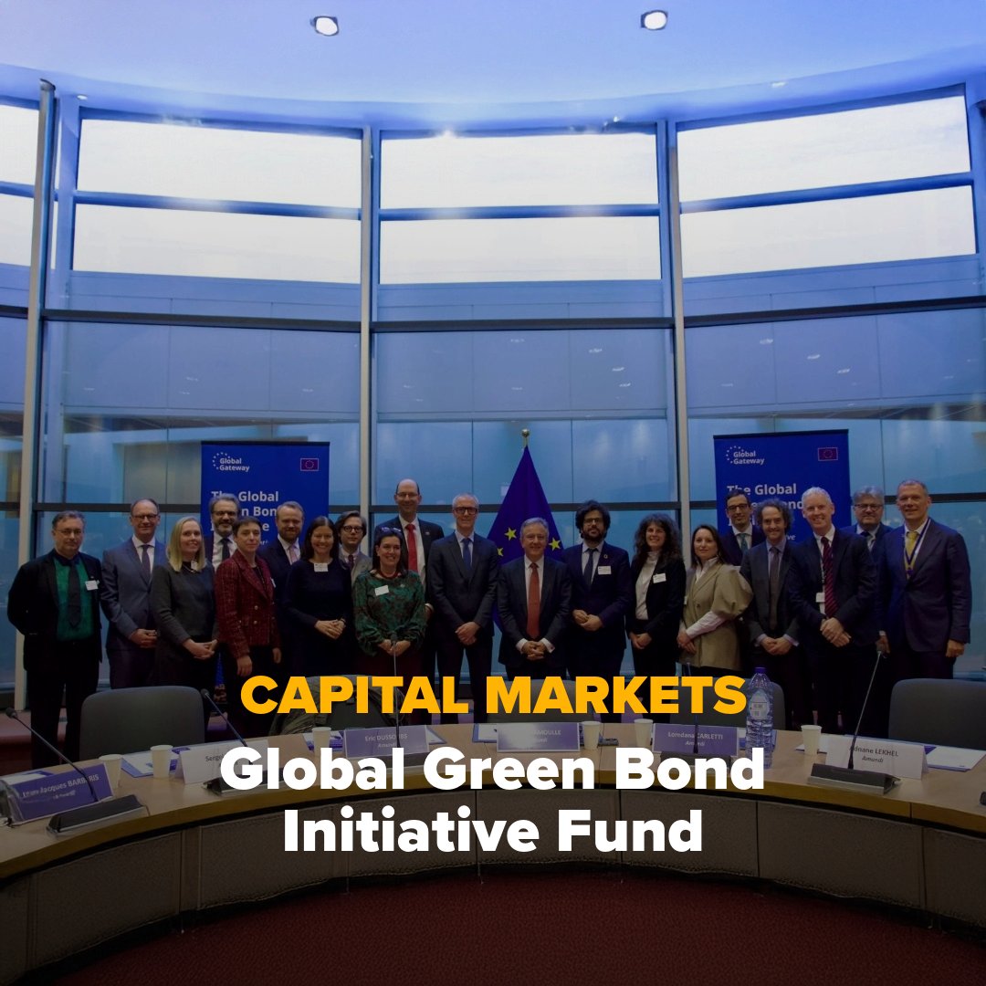 EIB's tweet image. 🇪🇺💶🌍We're launching the Global Green Bond Initiative Fund alongside @EU_Commission &amp;amp; EU development finance institutions to unlock up to €20bn in financing for sustainable infrastructure worldwide. #GlobalGateway
 
To learn more⤵️

🔗go.eib.org/GlobalGreenBon…