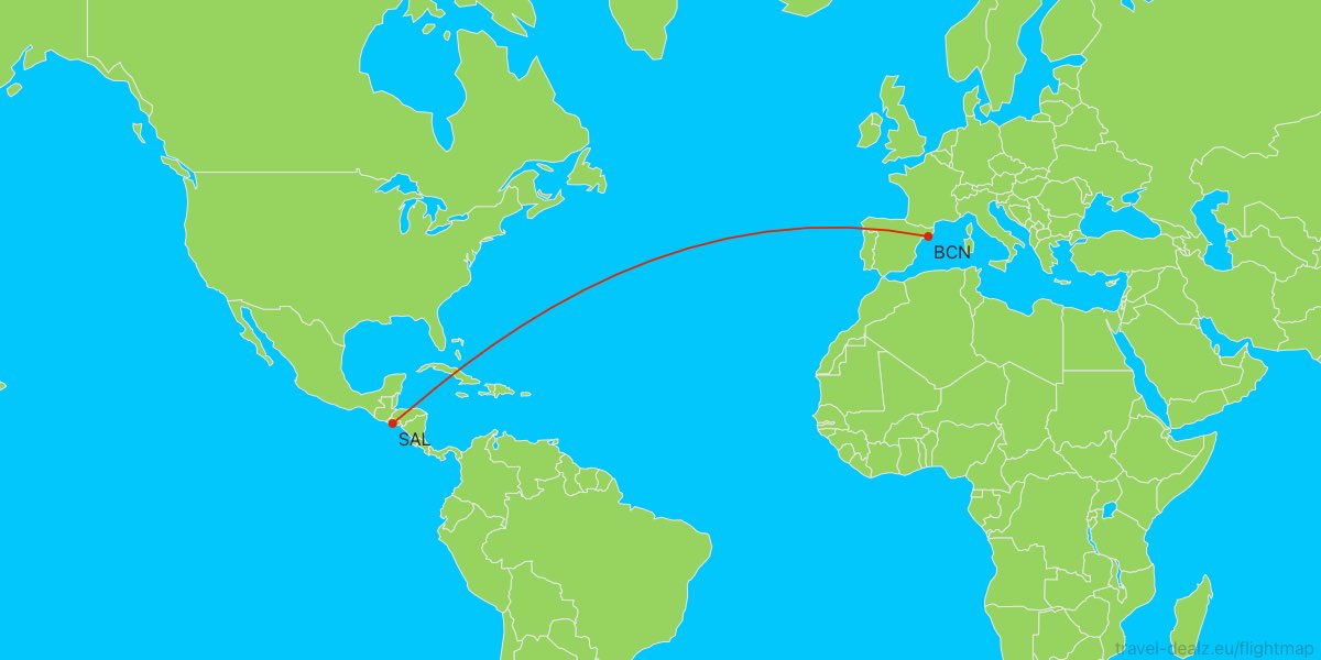 AeroinfoBCN's tweet photo. ⚠️🇸🇻 Iberojet operará una nueva ruta entre Barcelona y El Salvador👇 

📆 A partir del 14 de septiembre de 2026.

🗓 1 vuelo semanal (1——-).

✈️ Operada con Airbus A330-900neo / Airbus A350-900 (pendiente confirmar).

👉 Cuarta ruta de largo radio de la aerolínea en Barcelona. https://t.co/K9YIkNDnYm
