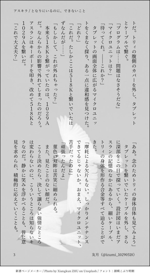 お題【トリィ】/ アスキラ / 無印46話後
（1-3/5)

#きらばりワンドロワンライ