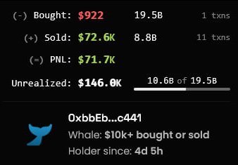 fluffycrypt's tweet photo. This guy turned $922 into $71.7K on $FLORK

He bought 2 days before the initial pump at roughly $50,000 MC and is still holding $150,000 https://t.co/wqOGi0V7hi