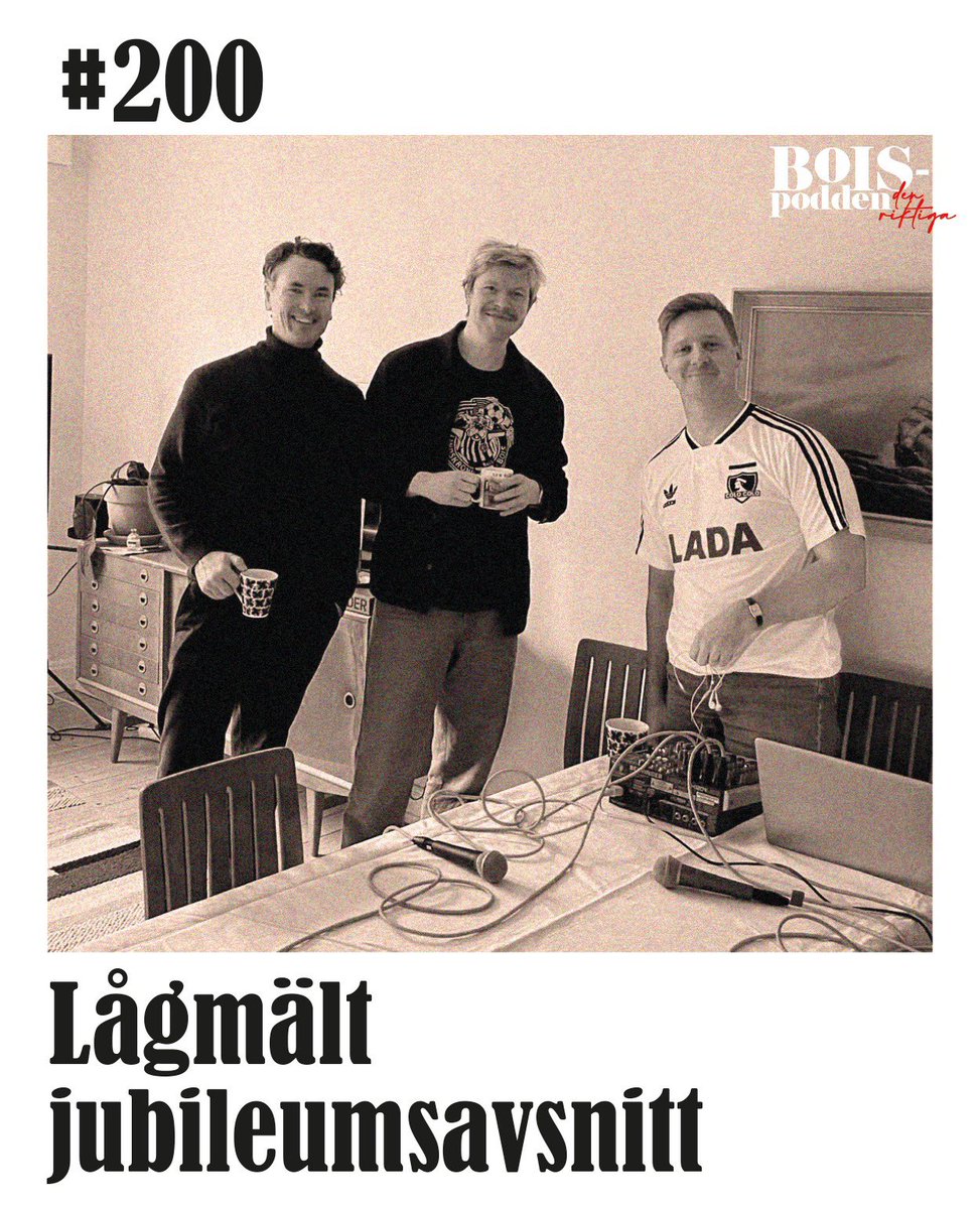 BPodden's tweet photo. #200 - Lågmält jubileumsavsnitt
Vi smyger ut avsnitt 200. Vi gästas av @Persson_Eric, tidigare på HD och nu på Norrköpings tidning, som pratar om Norrköping men också om hur han tycker BoIS har förändrats de senaste åren. 
Finns där poddar finns ⚫️⚪️ https://t.co/eg8JDYtidi
