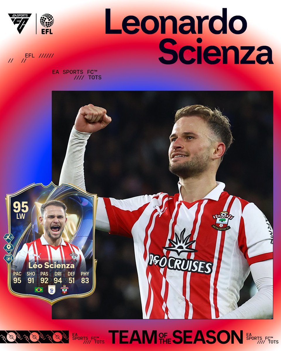 LEO, LEO SCIENZA 🎶

He earns his spot the <a href="/EFL/">EFL</a> Team of the Season in <a href="/EASPORTSFC/">EA SPORTS FC</a> #FC26 💫