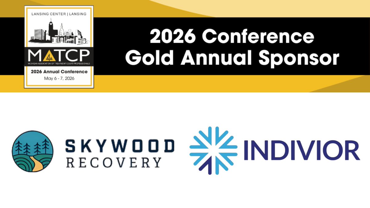 matcp02's tweet photo. We're staying 'Golden' over here with our Gold Annual Sponsors Indivior and Skywood Recovery! Thank you! https://t.co/tAps2KbAcV