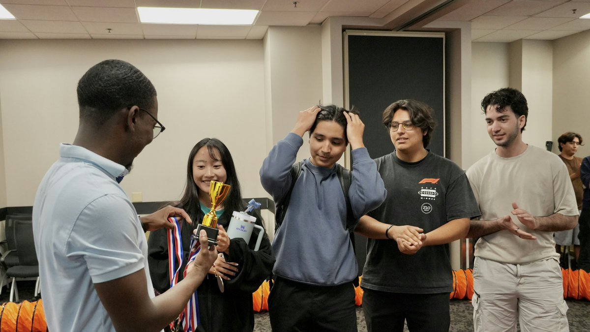 UCFECE's tweet photo. A racetrack victory from a Spring 2025 senior design project has turned into a win for the broader UCF community with the creation of the AI Racer Club:  https://t.co/oojUD46M0T https://t.co/BYGUsFtlBZ