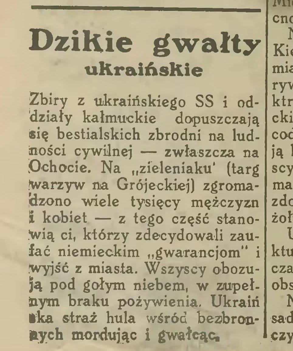 Tak, Ukraińcy mordowali nas również podczas Powstania Warszawskiego! Najwięcej jednak wymordowali swoich polskich sąsiadów na Wołyniu i w Małopolsce Wschodniej. Nie możemy pozwolić im na fałszowanie historii, dlatego też polecam powieść Kustosza Pamięci Narodowej, Pana Janusza