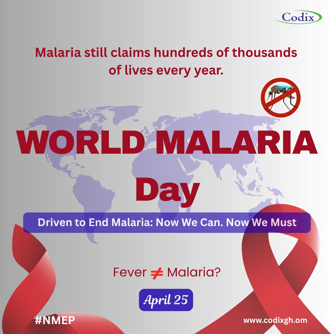 CodixHealthcare's tweet photo. Malaria continues to impact lives across communities, but early and accurate diagnosis plays a critical role in reducing its burden.
This World Malaria Day, we encourage a simple but powerful step: test before treatment. Because the right diagnosis leads to the right care. https://t.co/PKUrpuOOwg