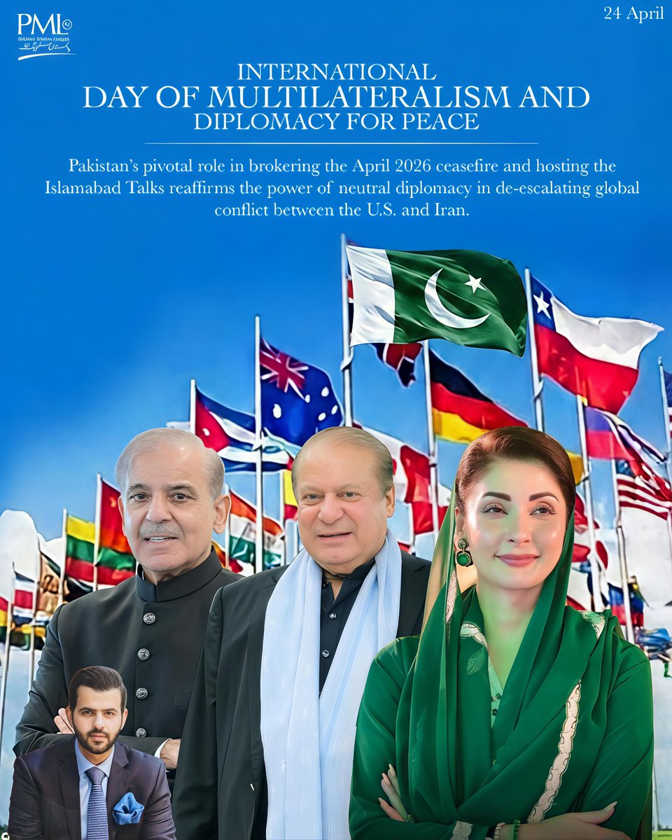 DanyalChaudhary's tweet image. INTERNATIONAL DAY OF MULTILATERALISM AND DIPLOMACY FOR PEACE
#PMLN