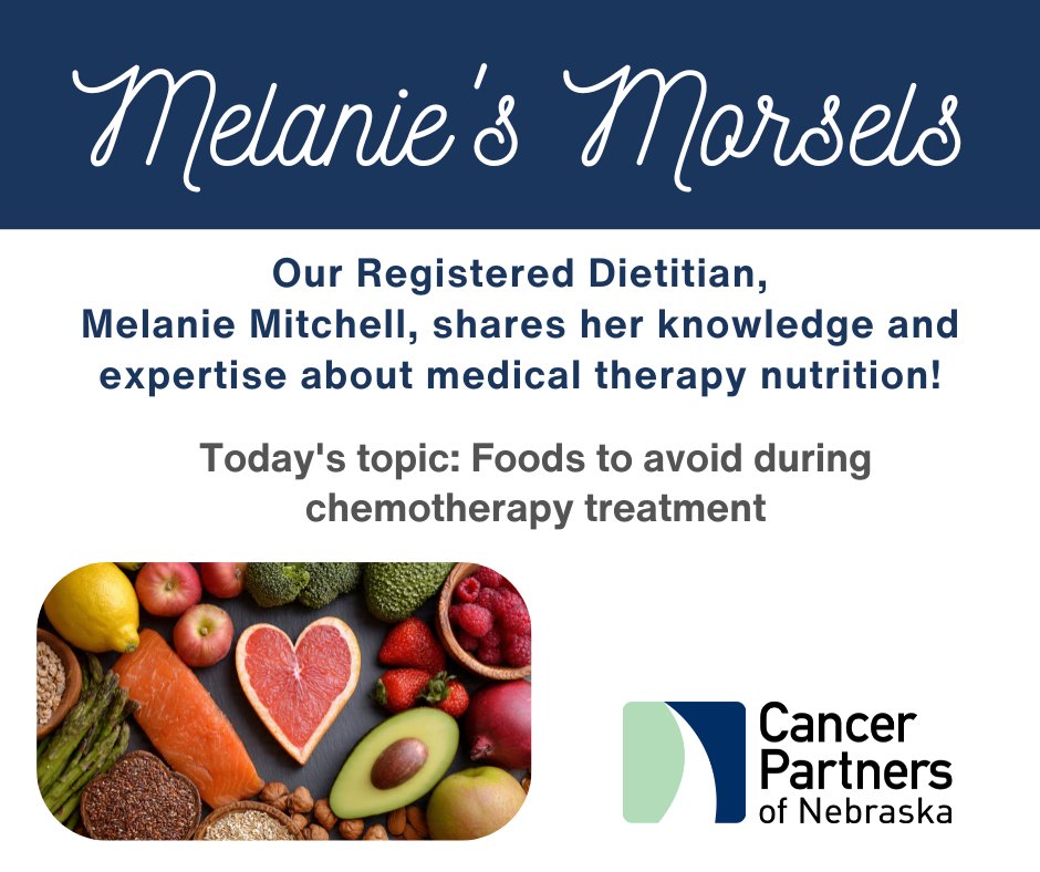 necancerteam's tweet photo. What Foods Should You Avoid During Chemotherapy?
It’s one of the most common questions oncology we hear from patients. 
Learn which foods may need caution, which ones can interfere with treatment, and how to make eating feel more manageable. https://t.co/SOiOh5QXBB https://t.co/2W6YXaQjuD