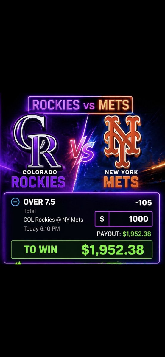 TomsCallouts's tweet photo. Colorado Rockies vs New York Mets
Total runs hitting tonight!! https://t.co/pT1tGAj7KR